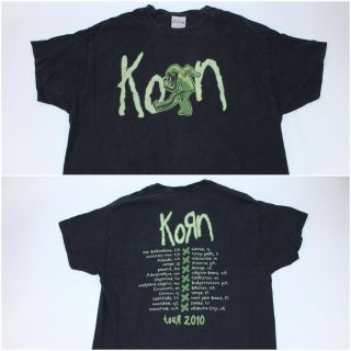 Korn 2010 Usa Rock Band Concert Tour Black Shirt Adult Xl