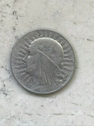 Silver Coin Poland 5 Zloty 1932 Queen Jadwiga - London England Zlotych