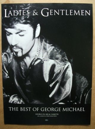 George Michael - Ladies And Gentlemen - 1998 - Music Press Advert 30 X 22 Cm