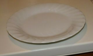 6 Sheffield Bone White Usa Dinner Plate 10 1/4 " Scalloped Swirl Ruffle Rim
