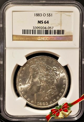 1883 - O $1 Ngc Ms64 - Morgan Silver Dollar Graded Ms 64 - Beauty