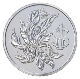 Silver - World Coin - 1972 Cayman Islands 1 Dollar World Silver Coin 18.  6g 925