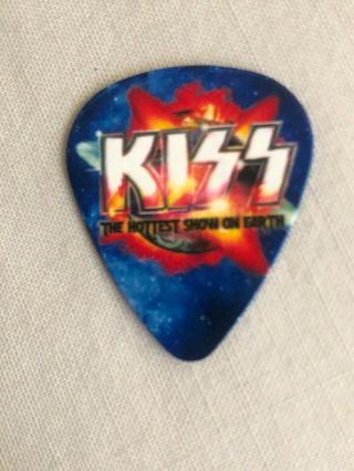 Kiss Hottest Show Earth Guitar Pick Eric Singer Signed Sandy Vermont 9/22/10