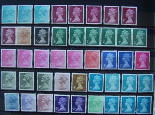 107 Stamps - 1971 Machin Issues Unmounted X841/x922