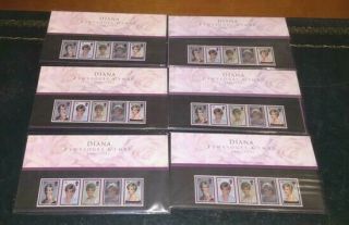 6 X Rare 1997 Princess Diana Welsh Presentation Packs With Inserts - - Investment