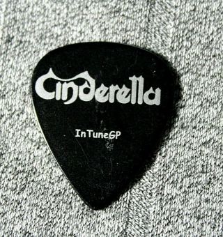 Cinderella // Tom Keifer 25 Year Anniversary Tour Guitar Pick // Black/silver