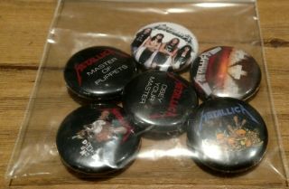 Metallica Master Of Puppets Deluxe Item 6 X Pin Badges Limited Edition