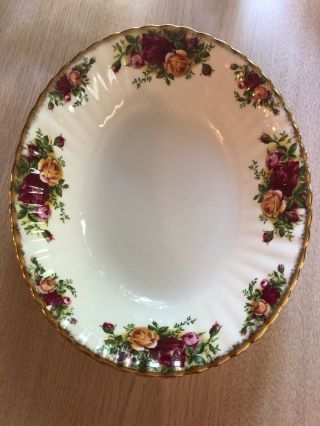 Old Country Roses Royal Albert Oval Serving Bowl 9 " Vegetable Dish