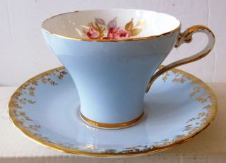 Aynsley Bone China Teal Blue Tea Cup