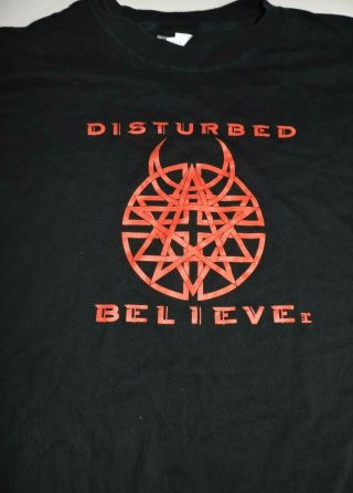 Disturbed Believe Logo T Shirt Xl Vintage Reprise Promo Nu Metal