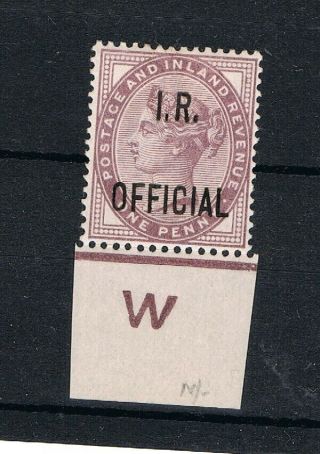 G.  B.  Stamps: I.  R.  Official Control W.