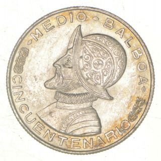 Silver - World Coin - 1953 Panama 1/2 Balboa - World Silver Coin 12.  6g 134