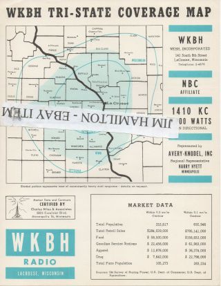 Wkbh 1410 Lacrosse Wisconsin Radio Coverage Map