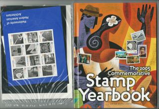 Us Stamps//year Set 2005 W/hard Cover Souvenir Book Mnh F - Vf Og Fv$51.  43