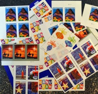 (50) Usps Forever Stamps - Various Designs - Holiday Christmas Postage Stamps