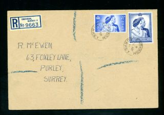 Gb 1948 Silver Wedding Set On First Day Cover (n705)