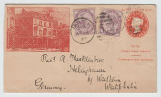 1893 Alfred Smith (stamp Dealer) 1/2d Stamped - To - Order Advertising Envelope