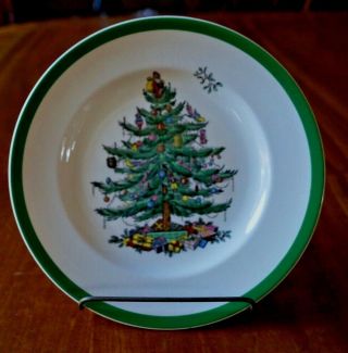 " 2 " Spode Christmas Tree China - 8 " Salad/dessert Plate - Awesome 2 Plate