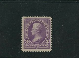 Scott 253 1894 3 Cent Jackson,  Purple,  Og,  Vlh F/vf