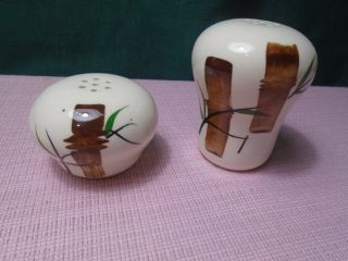 American Heritage Stetson Bamboo Brown Stt22 Salt And Pepper Shakers