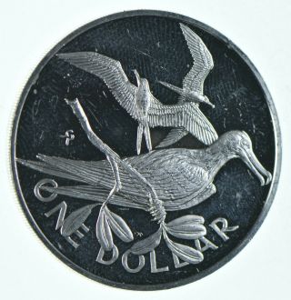 World Coin - 1978 British Virgin Islands 1 Dollar - World Silver Coin 25.  5g 344