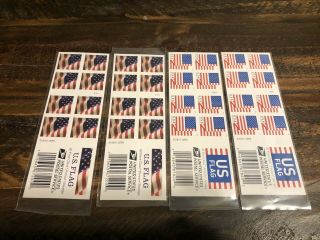 Us Forever Stamps Usps 4 Books Of 20 (80 Total Stamps) 2017 2018 Flag