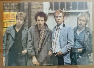 Sex Pistols Vintage Uk Poster 1985 - Johnny Rotten Sid Vicious
