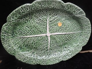 Bordallo Pinheiro Cabbage Very Large Serving Platter 17 " Mint