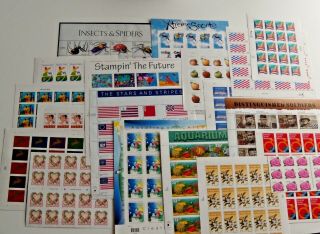Five (5) Sheets X 20 = 100 Assorted Of Mixed Designs Of 33¢ Us Ps Postage Stamps