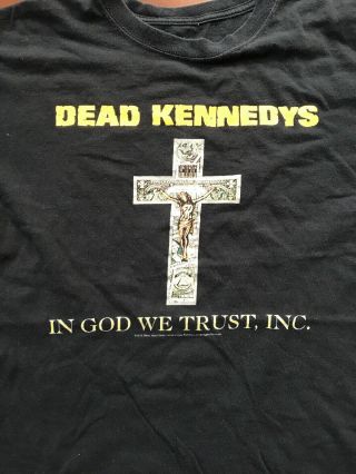 Dead Kennedys T Shirt,  In God We Trust Punk,  Large,  Rock,  Jello Biafra,  Rp