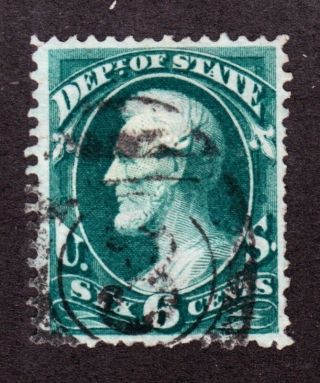 Us O60 6c State Department W/ Fishtail " 3 " Fancy Cancel