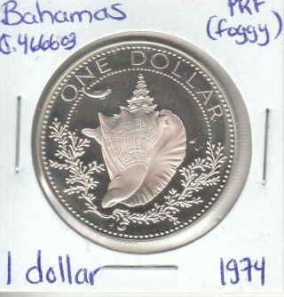Bahamas 1 Dollar 1974 Silver Proof