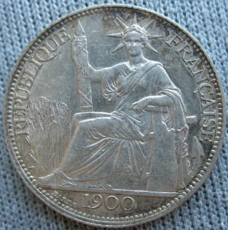 1900 - A French Indo - China Silver 20 Cents