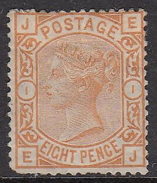 Great Britain Qv 1876 8d Orange Heavy Hinged Example - 3734
