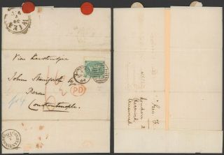 Gb Victoria 1864 - Cover London To Constantinople Turkey D71