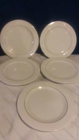 5 Syracuse China Syralite Usa 18 - C 10 5/8 " Dinner Plates
