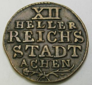 Aachen (german State) 12 Heller 1767 Ik - Copper - F - 1