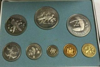 1974 Coinage Of Belize 8 - Coin Proof Set Sku 837