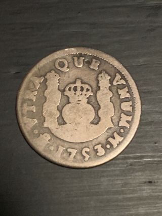 1753 Fernando Vi Mexico City 1 Real Silver Coin