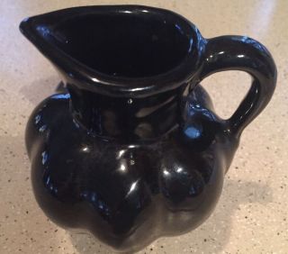Vintage Van Briggle Pottery Black Pitcher Signed " J " Colo.  Spgs.  Discontined