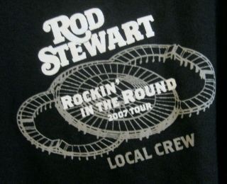 Rod Stewart Authentic 2007 Rockin In The Round Crew Only Tour Shirt Xl