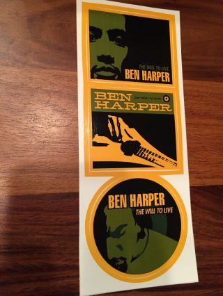 Ben Harper The Will To Live Promo Sticker