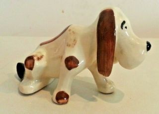 Vintage Shawnee Mccoy Pottery Basset Hound Beagle Dog Puppy Figurine