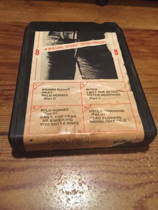 Rolling Stones/ Sticky Fingers,  Rolling Stones Records 8 Track Tape