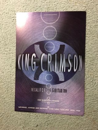 King Crimson Concert Poster Warfield Theatre San Francisco Bgp118 1995 Rex Ray