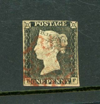 Great Britain 1840 Penny Grey Black (sg 3) (bo513)