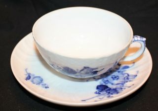 Royal Copenhagen Blue Flowers Braided Cup And Saucer