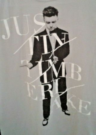 Justin Timberlake T Shirt 2020 Size Small Gray With White Writing Concert Tshirt