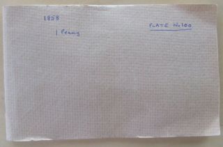 100 Gb Qv Penny Reds Plate 100 In A Reconstruction Booklet.  Sample Pages Are Sho