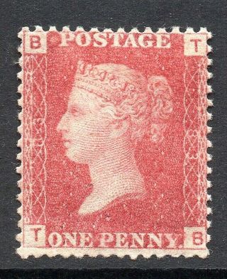 Gb Qv Sg43 Sg44 1d Red Plate 83 Lettered T B Fine Hinged Cat £155